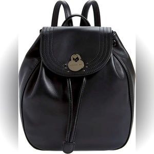 Longchamp Cavalcade Black Leather Backpack
